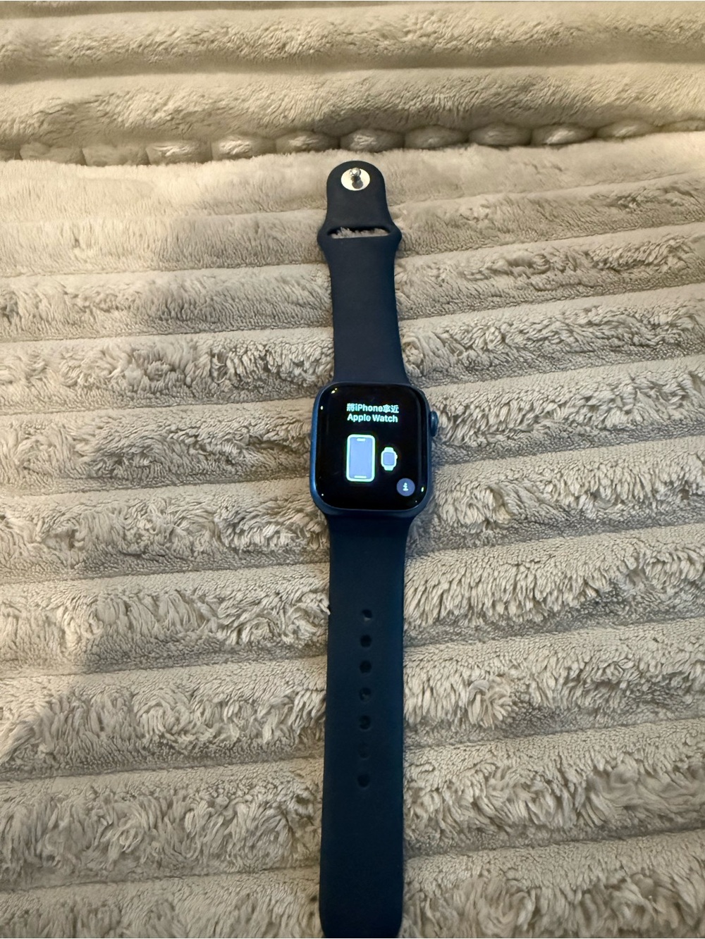 Apple Watch — Navy Blue Sport Band Smartwatch series 7
